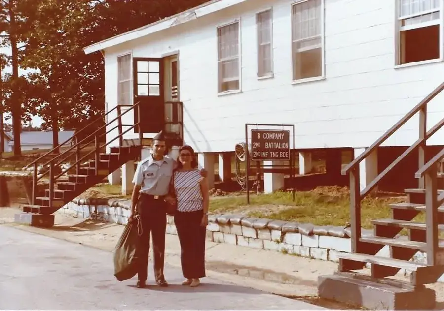 Mom and Alex at Fort Benning, the day after graduation