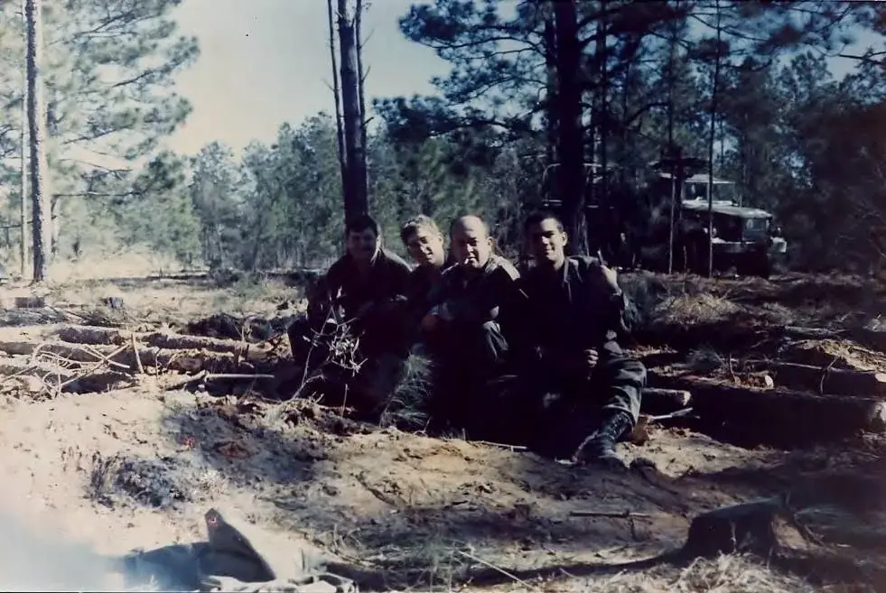 Fort Polk, Louisiana, field exercise &mdash; Alex with Sergeant Rainfield